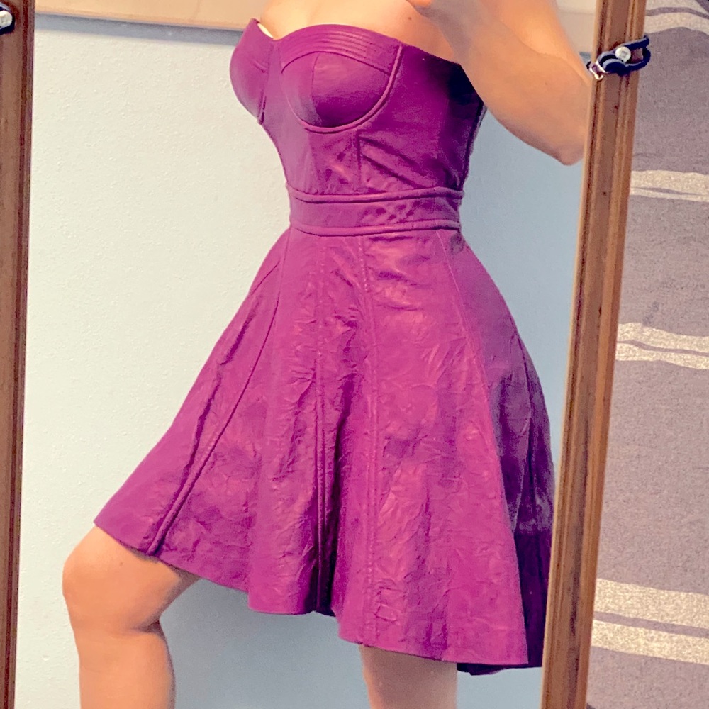 Bustier Leather mini dress